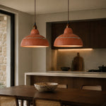Cargar imagen en el visor de la Galería, Terracotta resin pendant light in room setting