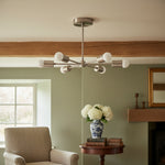 Load image into Gallery viewer, Mobilux Line Mid Century Gold Sputnik Chandelier - Geometric Brass Fixture