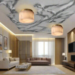 Load image into Gallery viewer, Rivage Alabaster Minimalist Ceiling Light