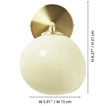 Załaduj obraz do przeglądarki galerii, Orra Opalowa Szklana Lampa Ścienna - Elegancki Kula i Metalowy Kinkiet do Salonu i Sypialni