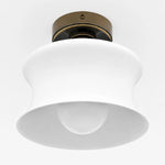 Cargar imagen en el visor de la Galería, French Bauhaus Glass Flush Mount Ceiling Light, 20 cm