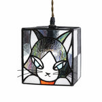 Cargar imagen en el visor de la Galería, stained glass cat pendant light SKU option