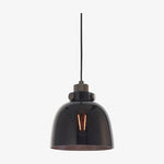 Afbeelding laden in galerijweergave, Readium getintelde glazen hanglamp - minimalistische koepelkap verstelbaar voor keukeneiland en eetkamer