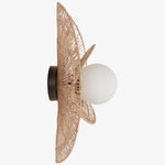 Załaduj obraz do przeglądarki galerii, Florevian Pleciony Kinkiet Ścienny – Dwupoziomowy Kinkiet z Juty do Salonu lub Sypialni