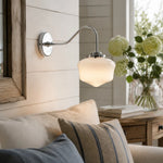Cargar imagen en el visor de la Galería, Vintage Opal Glass Wall Sconce