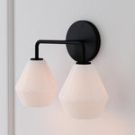 Load image into Gallery viewer, Merin Metal & Glass Sculptural Wall Sconce for Vanity & Bathroom