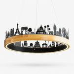 Cargar imagen en el visor de la Galería, 62 cm (24.4 in) (24.4 in) black pendant light