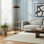 Afbeelding laden in galerijweergave, Lustrona metalen staande vloerlamp – moderne halfkoepel kap accentverlichting voor woninginrichting