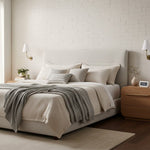 Load image into Gallery viewer, Roven Rechargeable Wall Sconce - Modern Cordless Fabric Shade for Bedroom