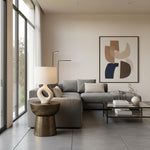 Afbeelding laden in galerijweergave, Ceruna Tafellamp met Keramisch Lichaam en Gestructureerde Afwerking voor Slaapkamer of Woonkamer