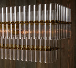 Load image into Gallery viewer, Lumora Crystal Pendant Light – Elegant Tumbled Brass & Cut Glass