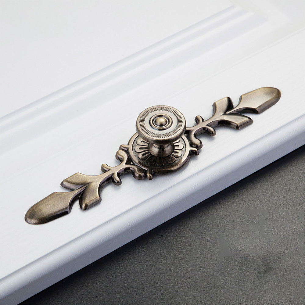 Modern Plate Flower Drawer Cabinet Handle