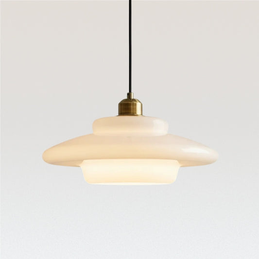 Suspension en verre lait Daphne – Lampe suspendue moderne et minimaliste pour cuisine et salle à manger