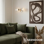 Afbeelding laden in galerijweergave, Bravira geribbelde glazen wandlamp - metalen wandlamp met heldere glazen kap