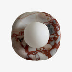 Load image into Gallery viewer, Oria Modern Square or Round Jade Wall Lamp with Alabaster Shade for Bedroom or Bathroom Vanity