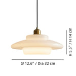 Cargar imagen en el visor de la Galería, Lámpara colgante de vidrio opalino Daphne – Lámpara colgante moderna y minimalista para cocina y comedor