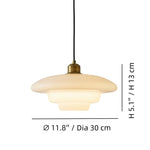 Cargar imagen en el visor de la Galería, Lámpara colgante de vidrio opalino Daphne – Lámpara colgante moderna y minimalista para cocina y comedor