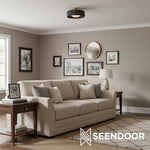 Load image into Gallery viewer, Cerova Modern Porcelain Flush Mount Ceiling Light– Elegant Ivory Shade