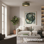 Load image into Gallery viewer, Cerova Modern Porcelain Flush Mount Ceiling Light– Elegant Ivory Shade