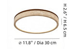 Load image into Gallery viewer, Torvella Round Ceiling Light Sculptural Disc Flush Mount - Modern Natural Bedroom Lighting