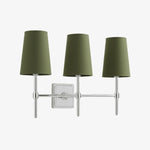 Carica l'immagine nella visualizzazione Galleria, Lampada da Parete con Paralumi in Lino Bianco Derlina – Lampada Retrò Multi-Testa in Metallo