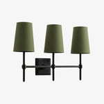 Carica l'immagine nella visualizzazione Galleria, Lampada da Parete con Paralumi in Lino Bianco Derlina – Lampada Retrò Multi-Testa in Metallo