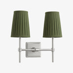 Carica l'immagine nella visualizzazione Galleria, Lampada da Parete con Paralumi in Lino Bianco Derlina – Lampada Retrò Multi-Testa in Metallo