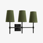 Carica l'immagine nella visualizzazione Galleria, Lampada da Parete con Paralumi in Lino Bianco Derlina – Lampada Retrò Multi-Testa in Metallo