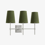 Carica l'immagine nella visualizzazione Galleria, Lampada da Parete con Paralumi in Lino Bianco Derlina – Lampada Retrò Multi-Testa in Metallo