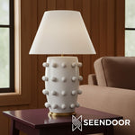 Load image into Gallery viewer, Luminex Sculptural Detail Contemporary Table Lamp for Entryways and Living Spaces