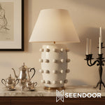 Load image into Gallery viewer, Luminex Sculptural Detail Contemporary Table Lamp for Entryways and Living Spaces