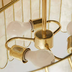 Afbeelding laden in galerijweergave, Lumica Capiz Facet Hanglamp - Elegant Natuurlijk Schelpenontwerp