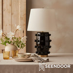 Load image into Gallery viewer, Luminex Sculptural Detail Contemporary Table Lamp for Entryways and Living Spaces