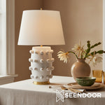 Load image into Gallery viewer, Luminex Sculptural Detail Contemporary Table Lamp for Entryways and Living Spaces