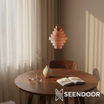 Bild in der Galerieansicht laden, Amara Nordic gestreifte Buntglas-Flaschen-Hängeleuchte