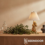 Carica immagine nel visualizzatore della Galleria, Pawdia Figurina Animale – Lampada da Tavolo in Poliresina per Camera da Letto e Soggiorno