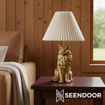 Carica immagine nel visualizzatore della Galleria, Pawdia Figurina Animale – Lampada da Tavolo in Poliresina per Camera da Letto e Soggiorno