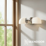 Load image into Gallery viewer, Kalvora Curved Arm Design Modern Wall Sconce for Bedroom & Living Room