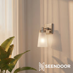 Load image into Gallery viewer, Derlina Classic Multi-head Glass Shade Wall Lamp for Bathroom & Bedroom