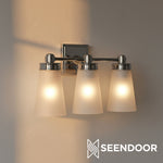 Load image into Gallery viewer, Derlina Classic Multi-head Glass Shade Wall Lamp for Bathroom & Bedroom