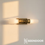 Load image into Gallery viewer, Kalvora Frosted Tube Wall Sconce Retro Modern Light for Indoor Spaces