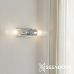 Load image into Gallery viewer, Kalvora Frosted Tube Wall Sconce Retro Modern Light for Indoor Spaces