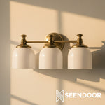 Load image into Gallery viewer, Kalvora Curved Arm Design Modern Wall Sconce for Bedroom & Living Room