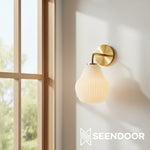 Load image into Gallery viewer, Rivrona Fluted Design Modern Wall Lamp for Entryway & Study