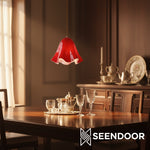 Cargar imagen en el visor de la galería, Lámpara colgante con pantalla floral Bellina Iluminación decorativa para el hogar