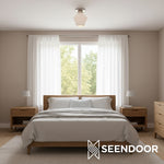 Load image into Gallery viewer, Merin Geometric Glass Modern Flush Mount for Hallway & Bedroom