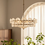 Load image into Gallery viewer, Lorenzo Overlapping Glass Discs – Vintage Lighting for Living Room