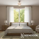 Load image into Gallery viewer, Merin Geometric Glass Modern Flush Mount for Hallway & Bedroom