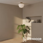 Load image into Gallery viewer, Merin Geometric Glass Modern Flush Mount for Hallway & Bedroom