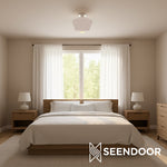 Load image into Gallery viewer, Merin Geometric Glass Modern Flush Mount for Hallway & Bedroom